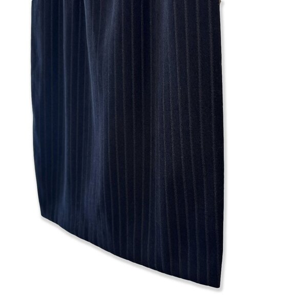 Vintage Y2K 90s Black Pinstripe Skirt Suit Made in Canada Minimalist Business - Picture 7 of 11